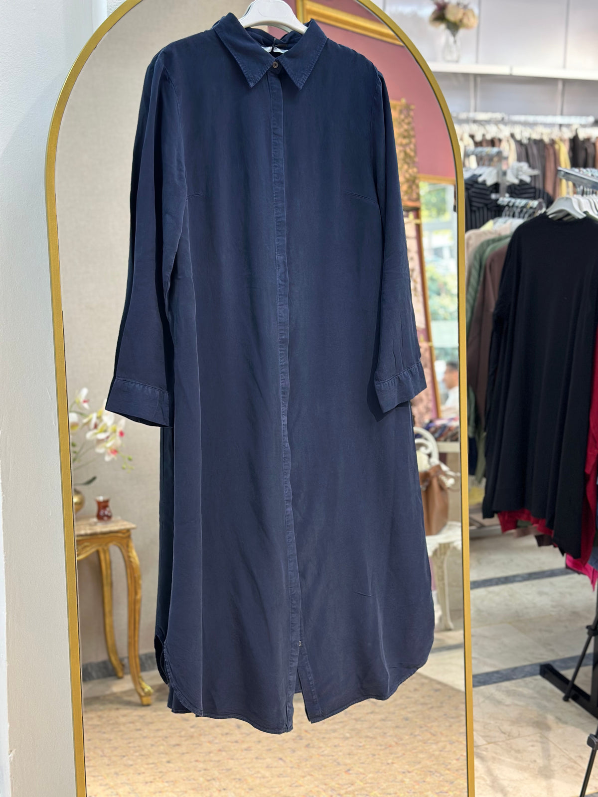 Yakalı Tencel Tunik