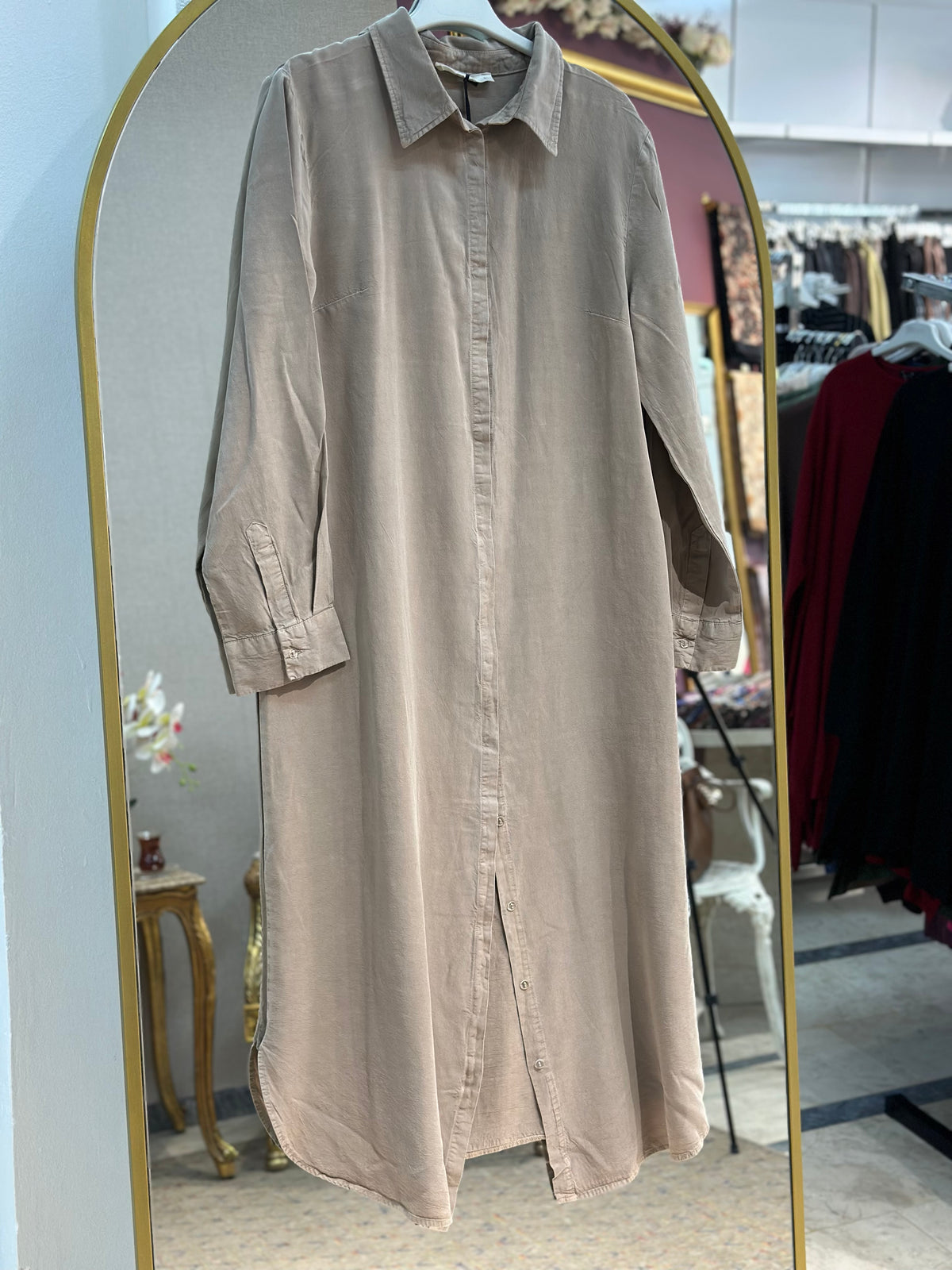 Yakalı Tencel Tunik