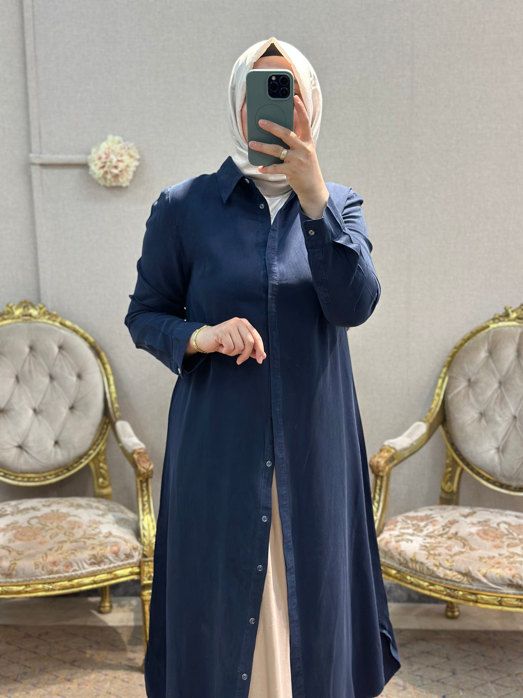Yakalı Tencel Tunik