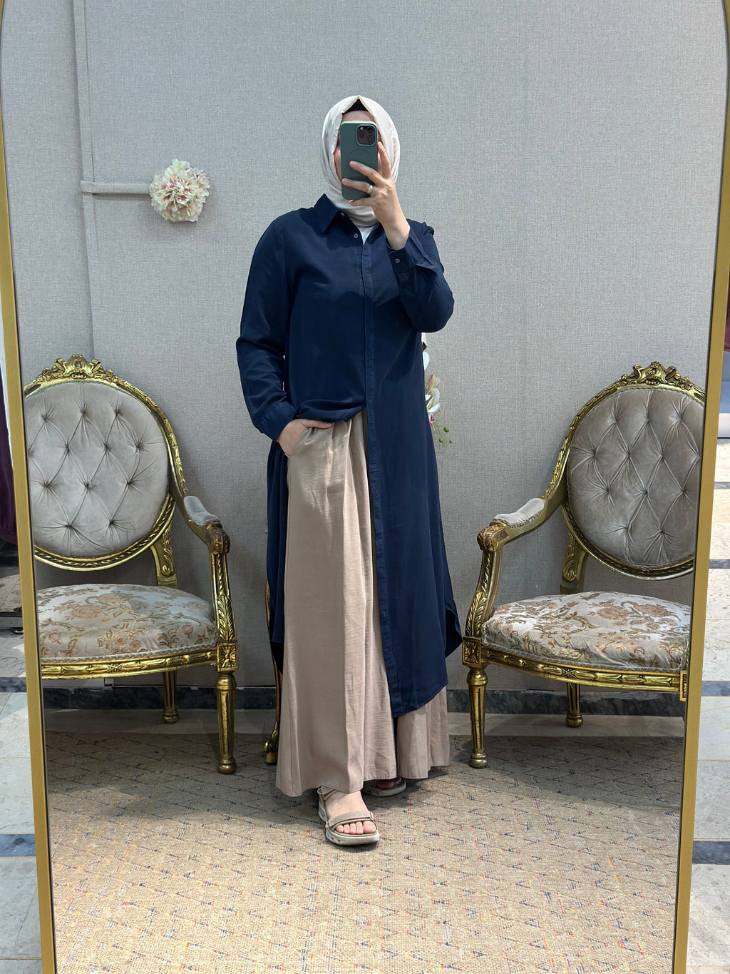 Yakalı Tencel Tunik