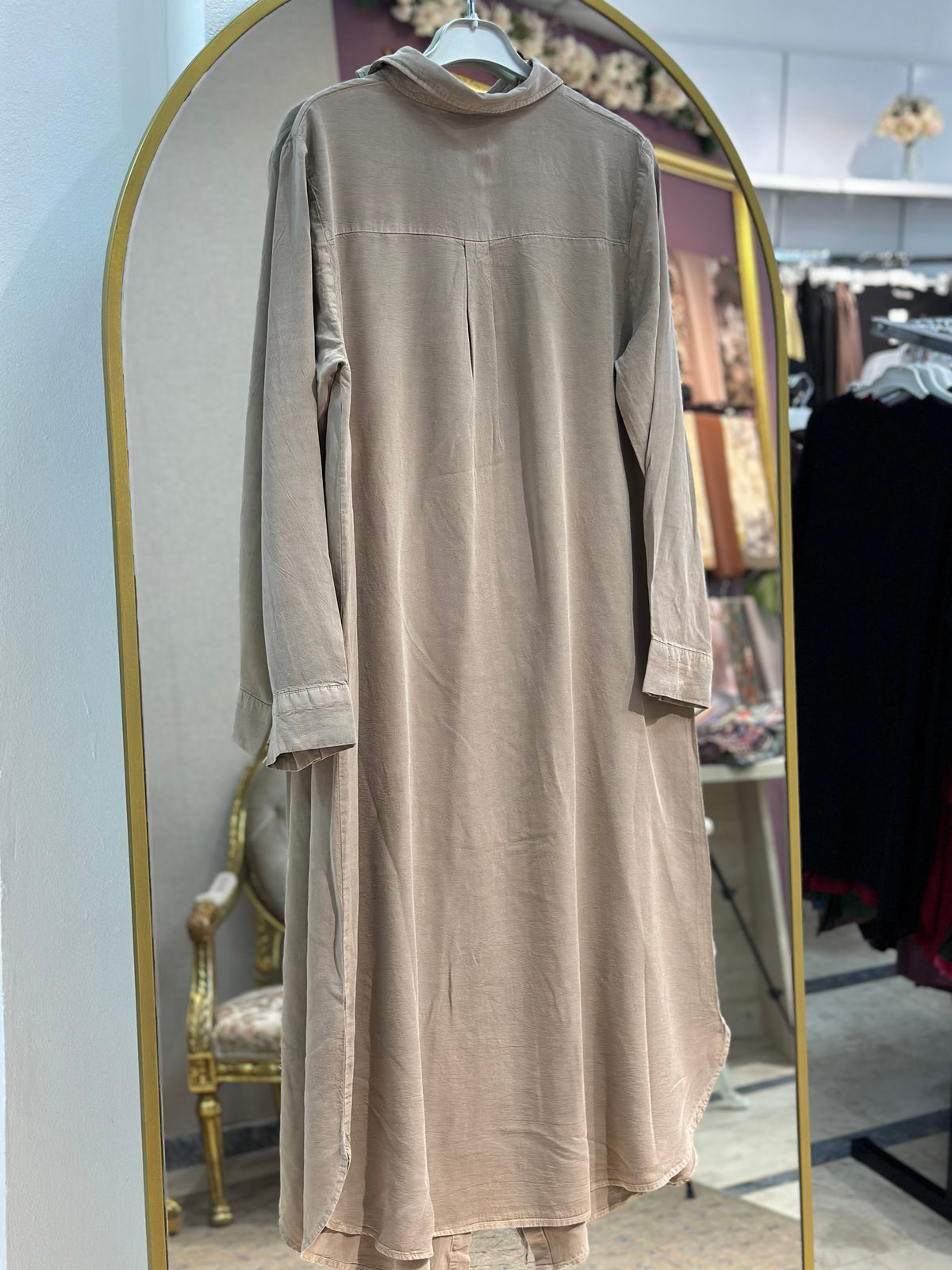 Yakalı Tencel Tunik
