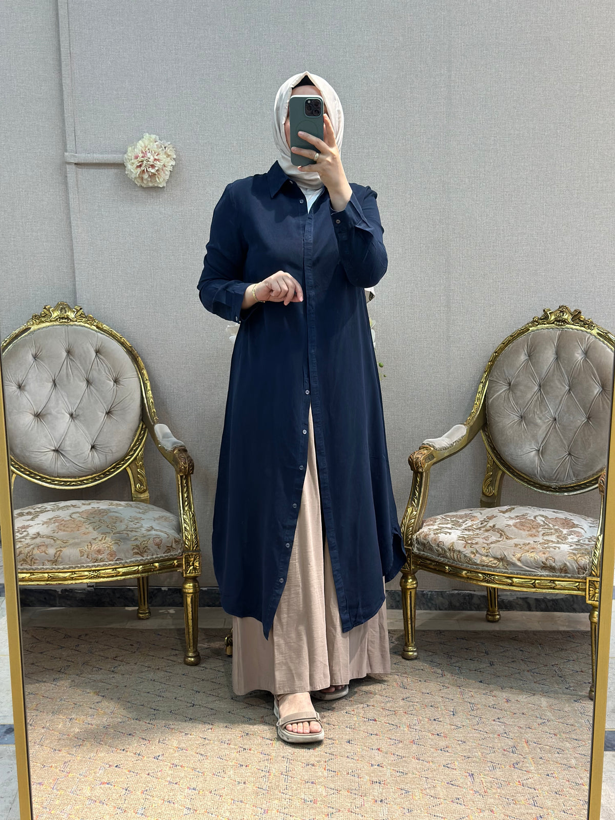 Yakalı Tencel Tunik