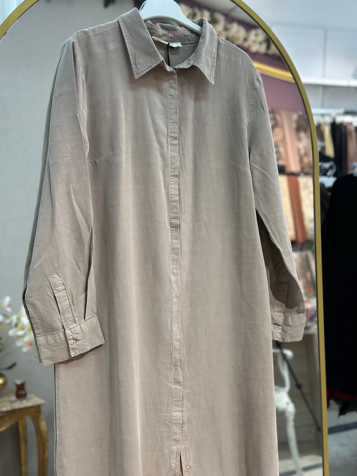 Yakalı Tencel Tunik